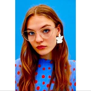 EUC Zara gold cat eye glasses